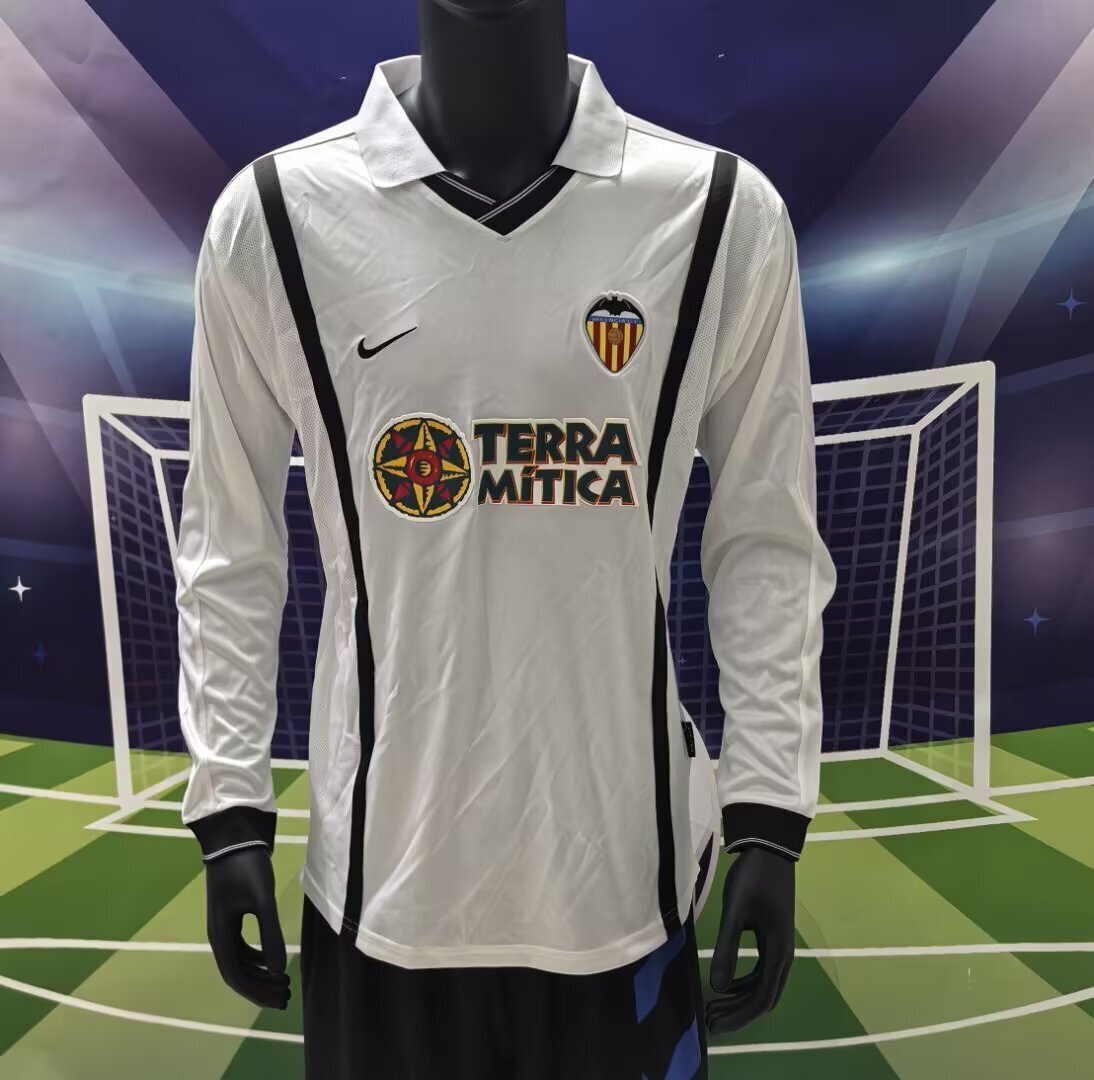 Valencia Retro Home Long Sleeve Jersey 00/01