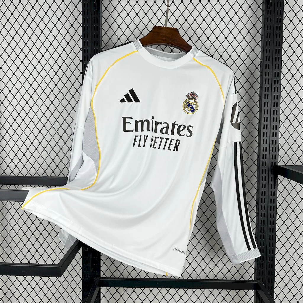 Real Madrid Home Long Sleeve Jersey 25/26