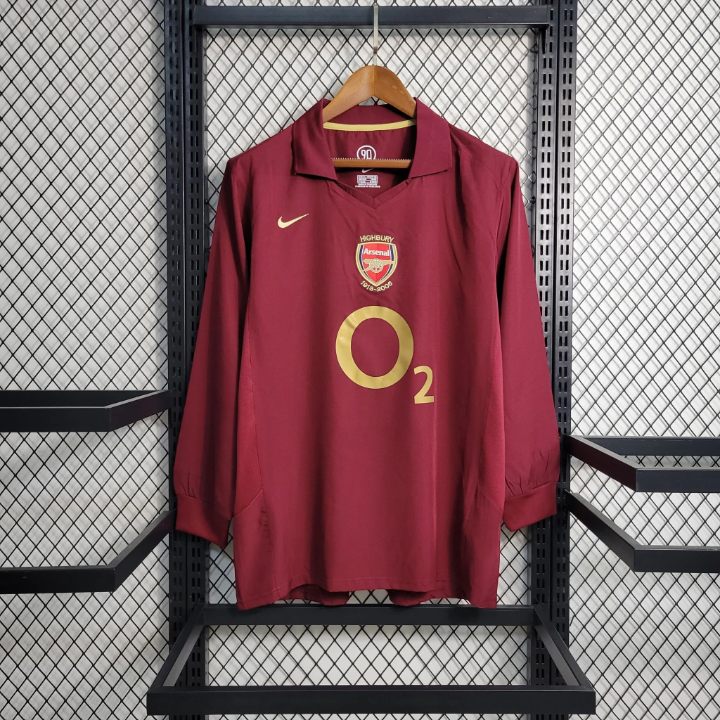 Arsenal Retro Home Long Sleeve Jersey 05/06