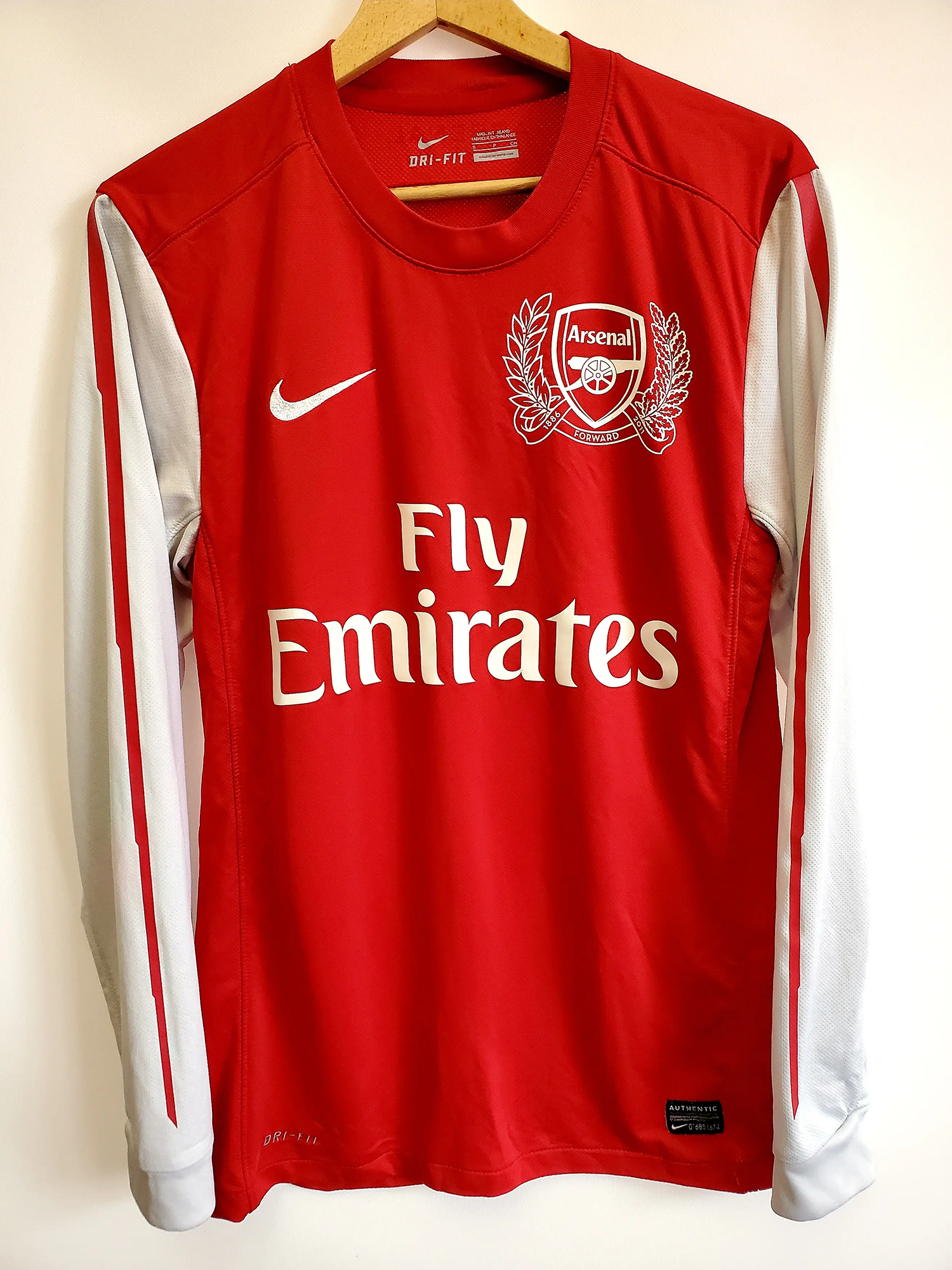 Arsenal Retro Home Long Sleeve Jersey 11/12