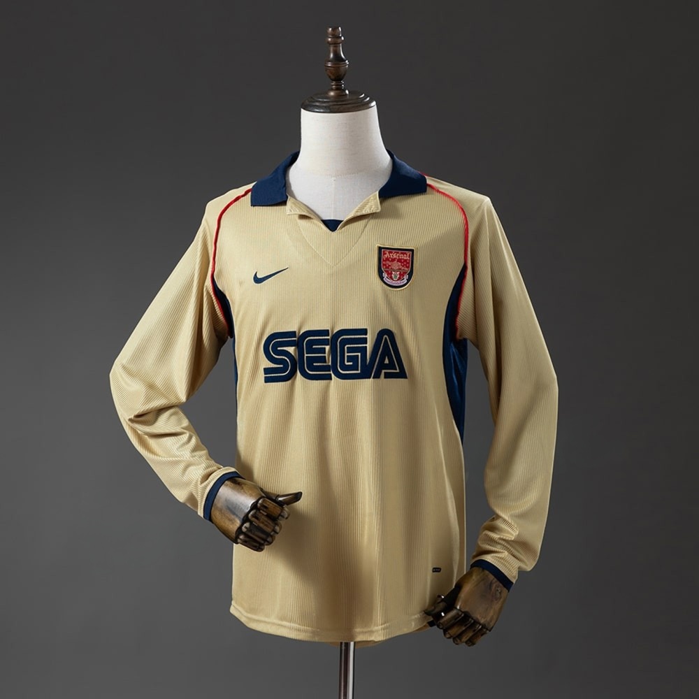 Arsenal Retro Away Long Sleeve Jersey 01/02