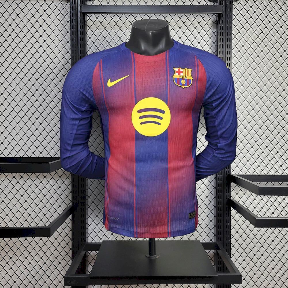 Barcelona Home Long Sleeve Jersey 25/26 - Player Version