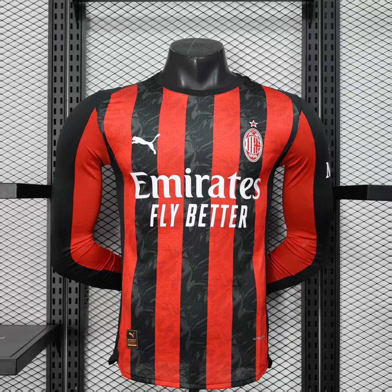 Milan Home Long Sleeve Jersey 25/26 - Player Version