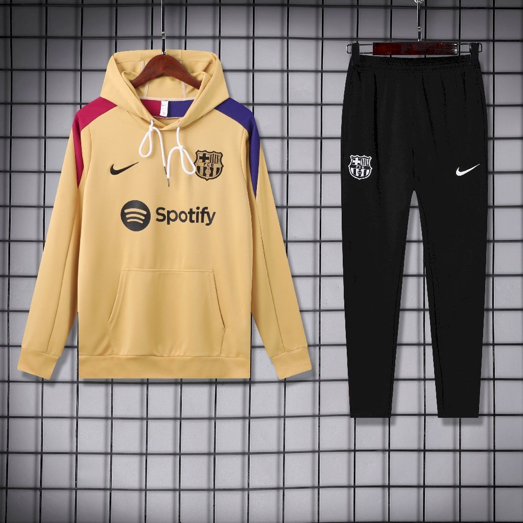 Barcelona Gold & Black Hooded Tracksuit 25/26