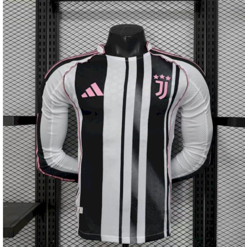 Juventus Home Long Sleeve Jersey 25/26 - Player Version